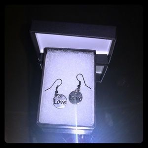 Nickel free Love and Heart earrings